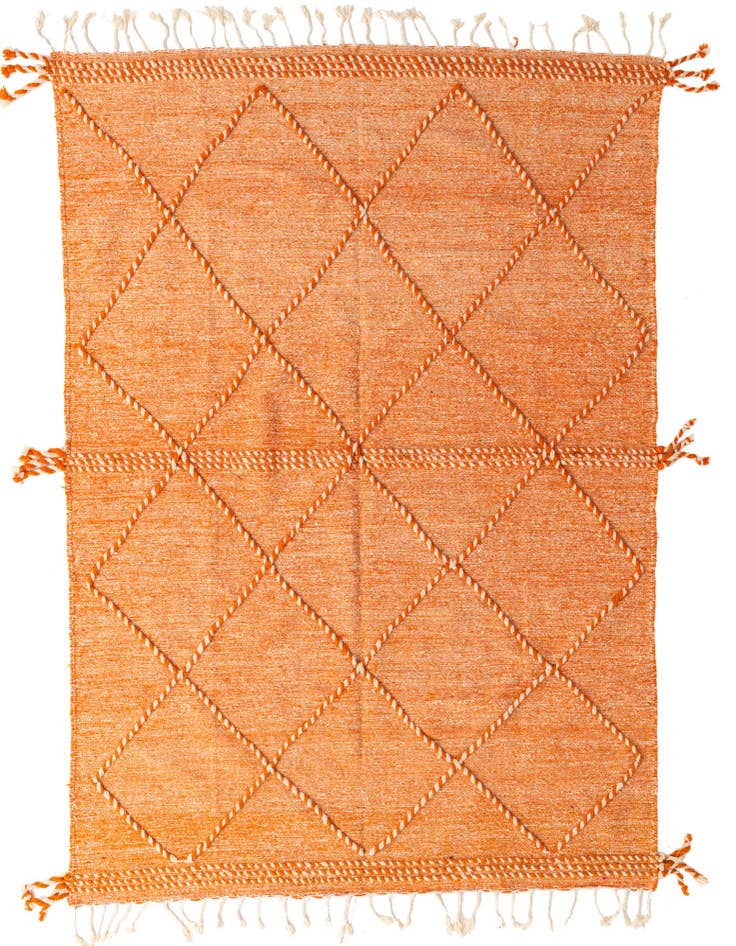 Detail image of 6' 6 x 9' 10 Hand Knotted Moroccan Wool Rug