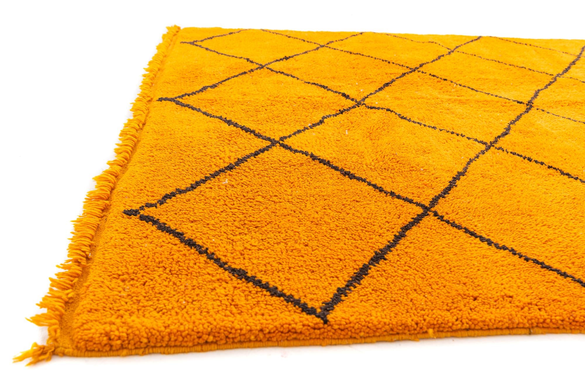 7' x 9' 7 Hand Knotted Moroccan Wool Rug