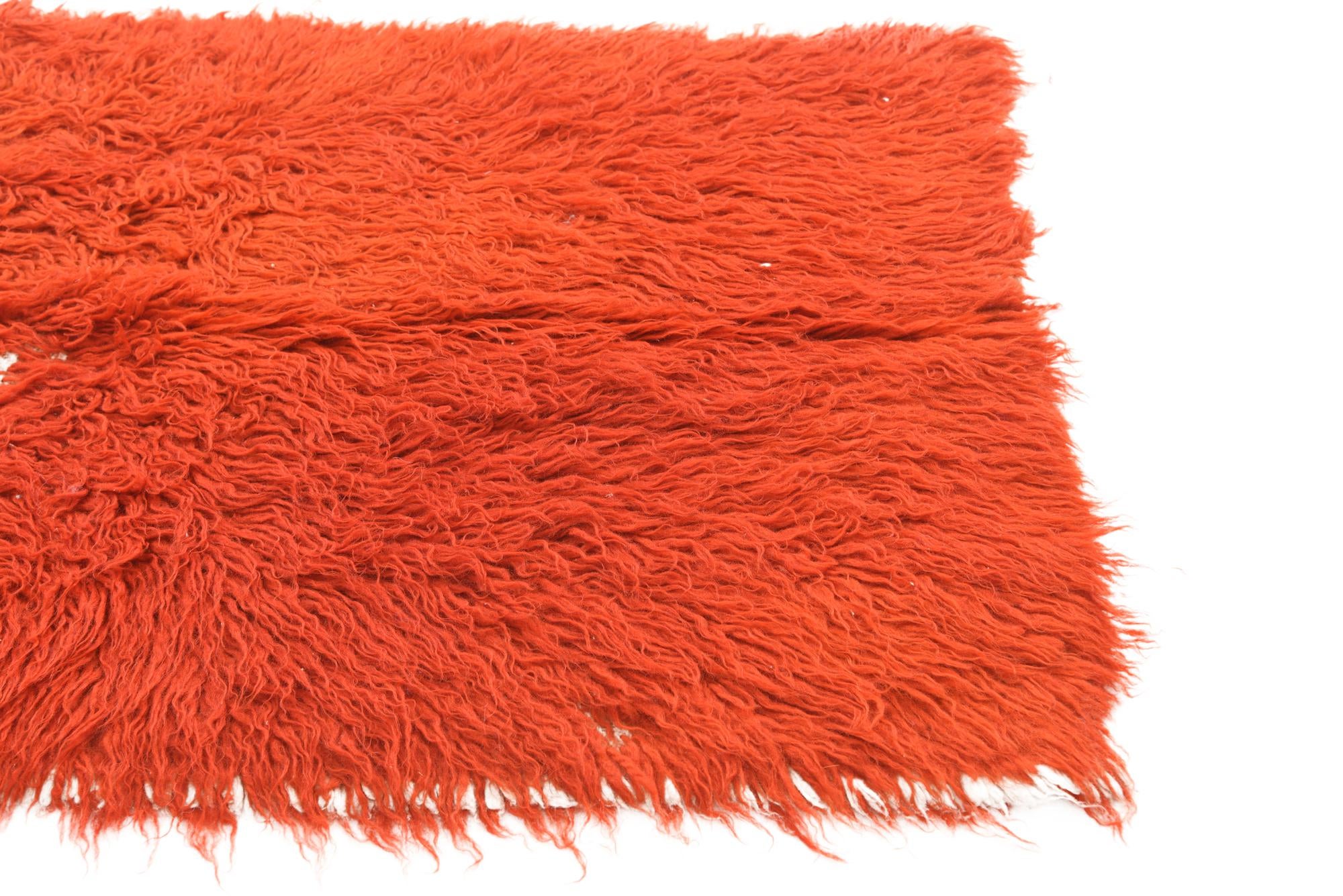 2' 4 x 4' 3 Hand Knotted Moroccan Wool Rug