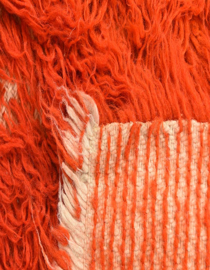 Detail image of 2' 4 x 4' 3  Hand Knotted Moroccan Wool Rug