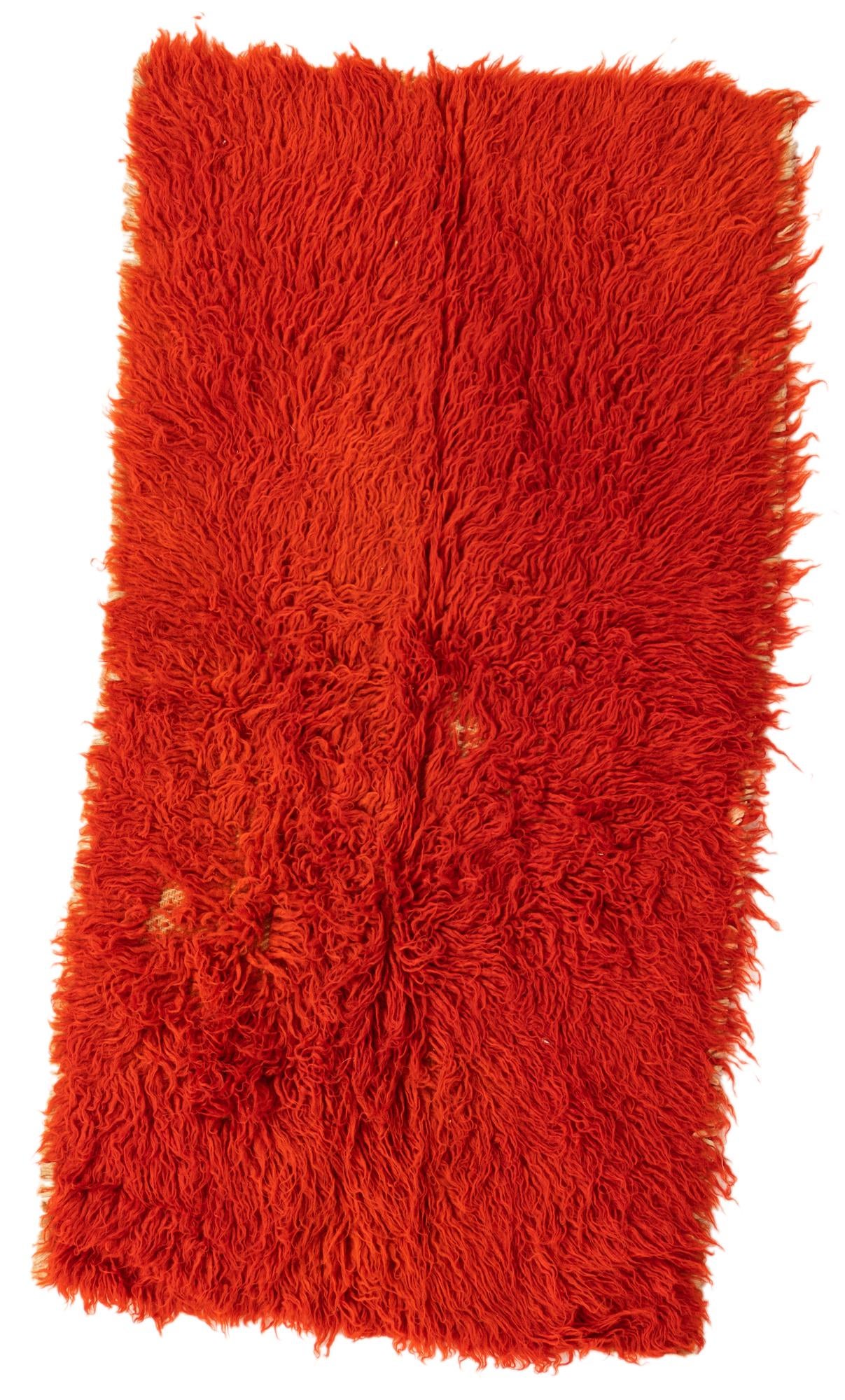 2' 4 x 4' 3 Hand Knotted Moroccan Wool Rug