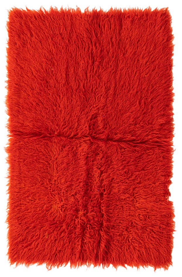 Detail image of 2' 6 x 3' 10 Hand Knotted Moroccan Wool Rug
