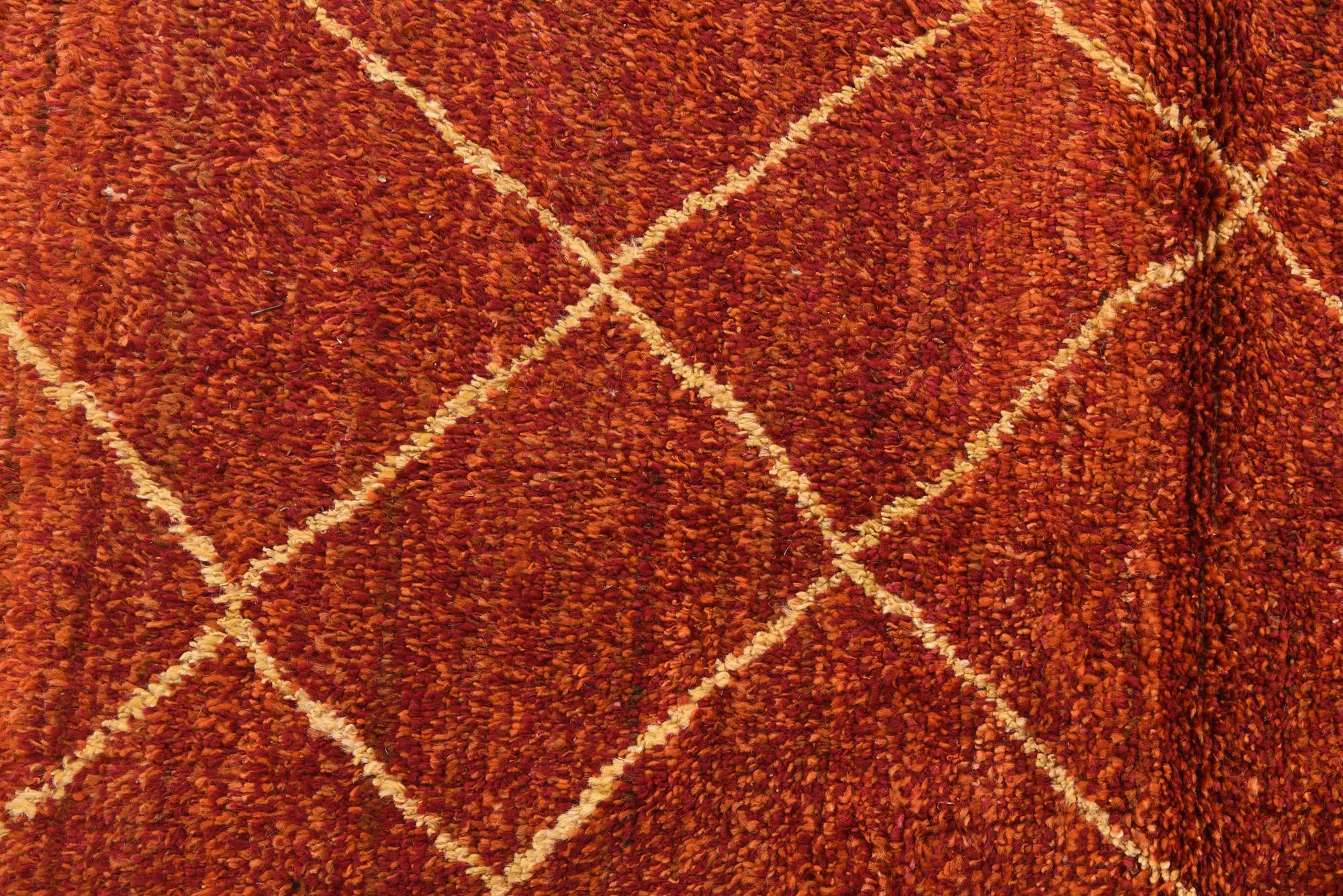 6' x 9' 5 Hand Knotted Moroccan Wool Rug