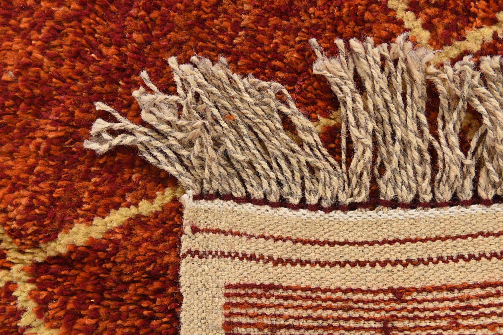 6' x 9' 5 Hand Knotted Moroccan Wool Rug