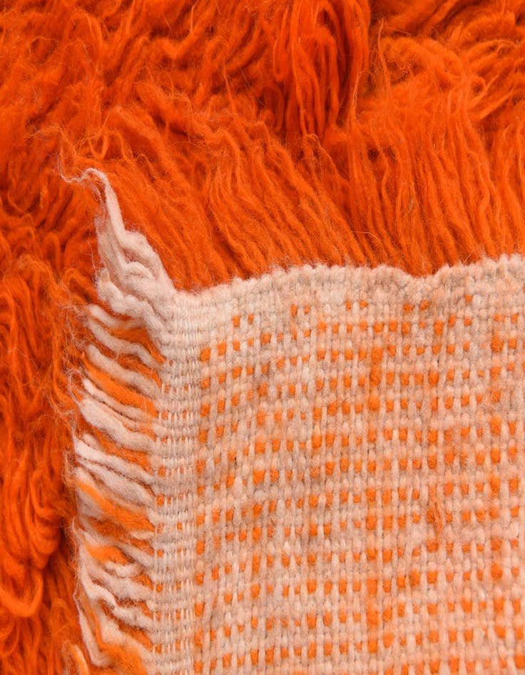 Detail image of 2' 4 x 4' 5  Hand Knotted Moroccan Wool Rug