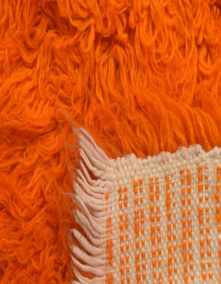 Detail image of 2' 2 x 4'  Hand Knotted Moroccan Wool Rug