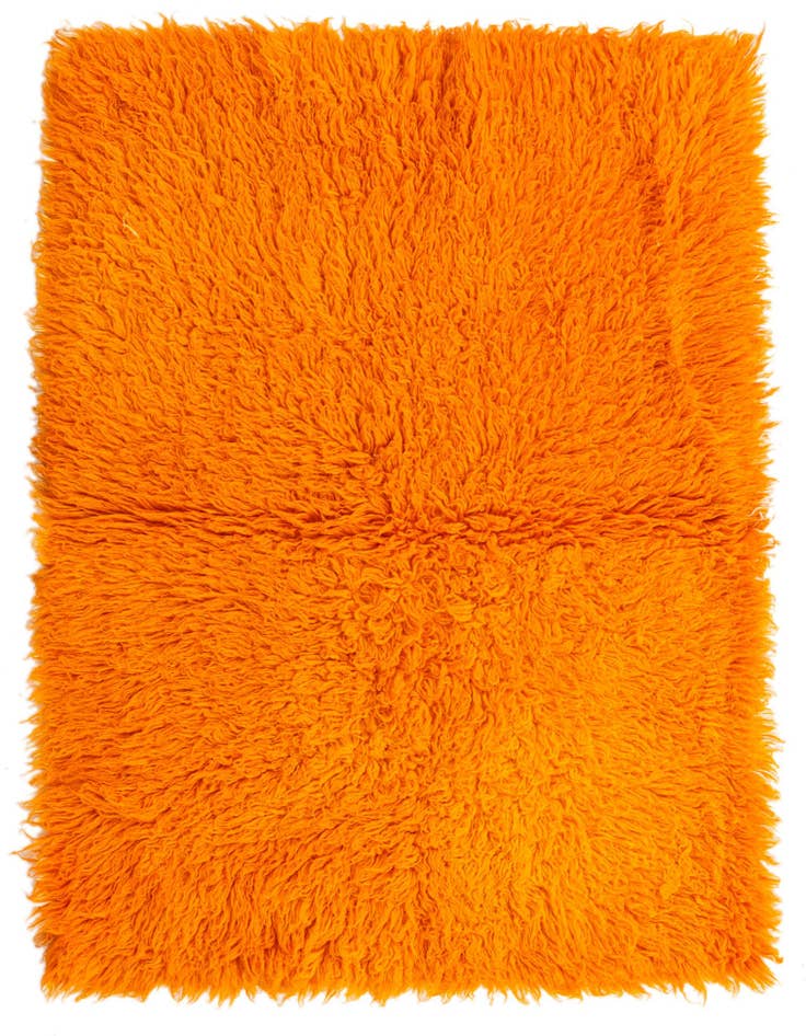 Detail image of 4' 1 x 5' 7 Hand Knotted Moroccan Wool Rug
