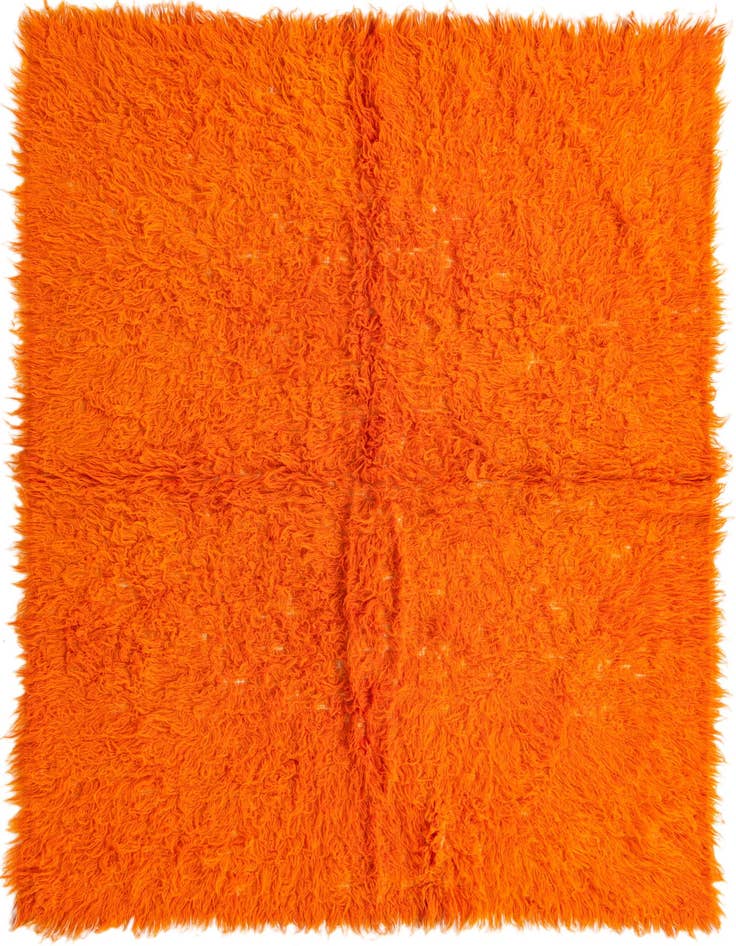 Detail image of 5' 2 x 7' 6 Hand Knotted Moroccan Wool Rug