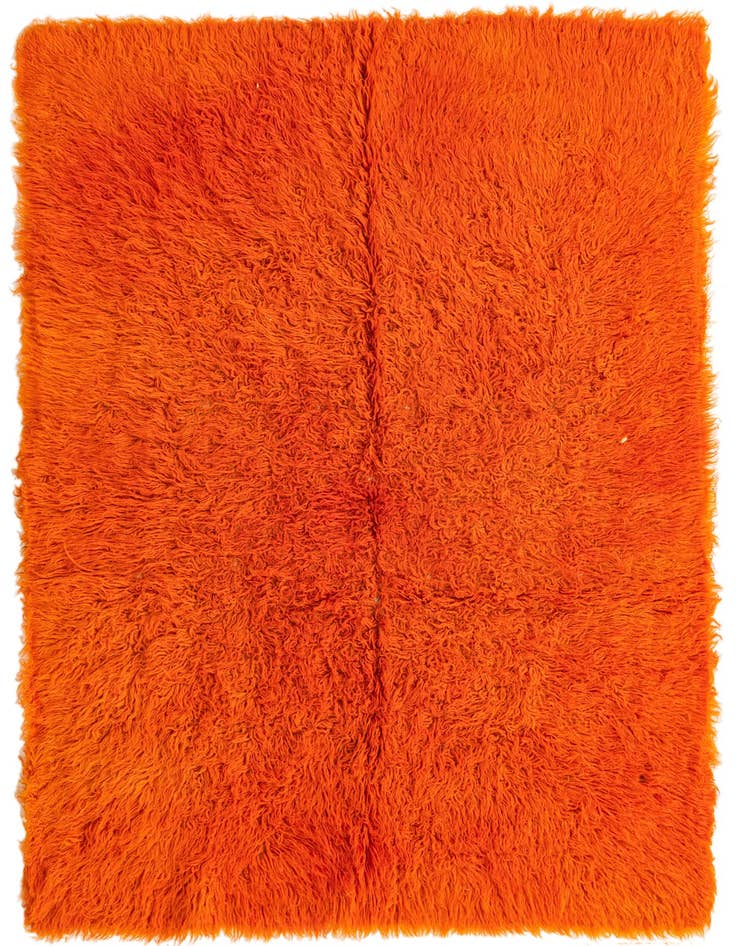 Detail image of 4' 9 x 7' Hand Knotted Moroccan Wool Rug