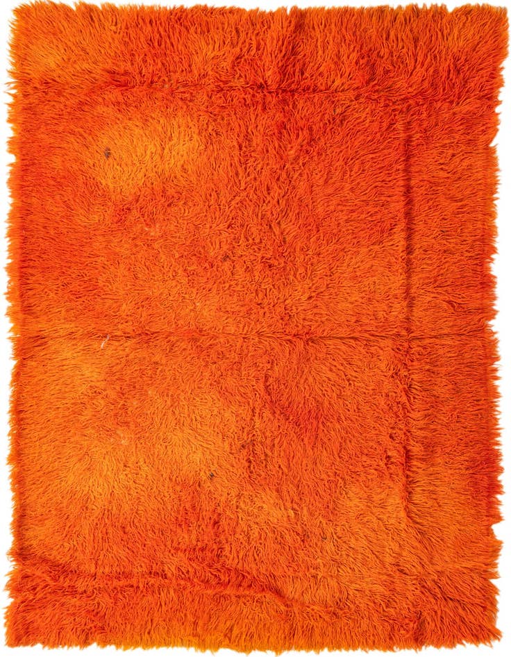 Detail image of 5' 2 x 7' 10 Hand Knotted Moroccan Wool Rug