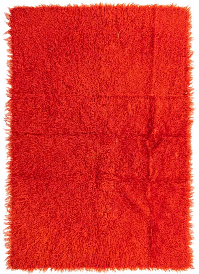 Detail image of 4' 3 x 6' 3 Hand Knotted Moroccan Wool Rug