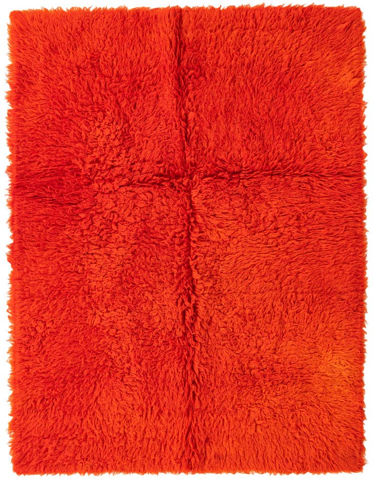 Detail image of 4' 7 x 6' 3 Hand Knotted Moroccan Wool Rug