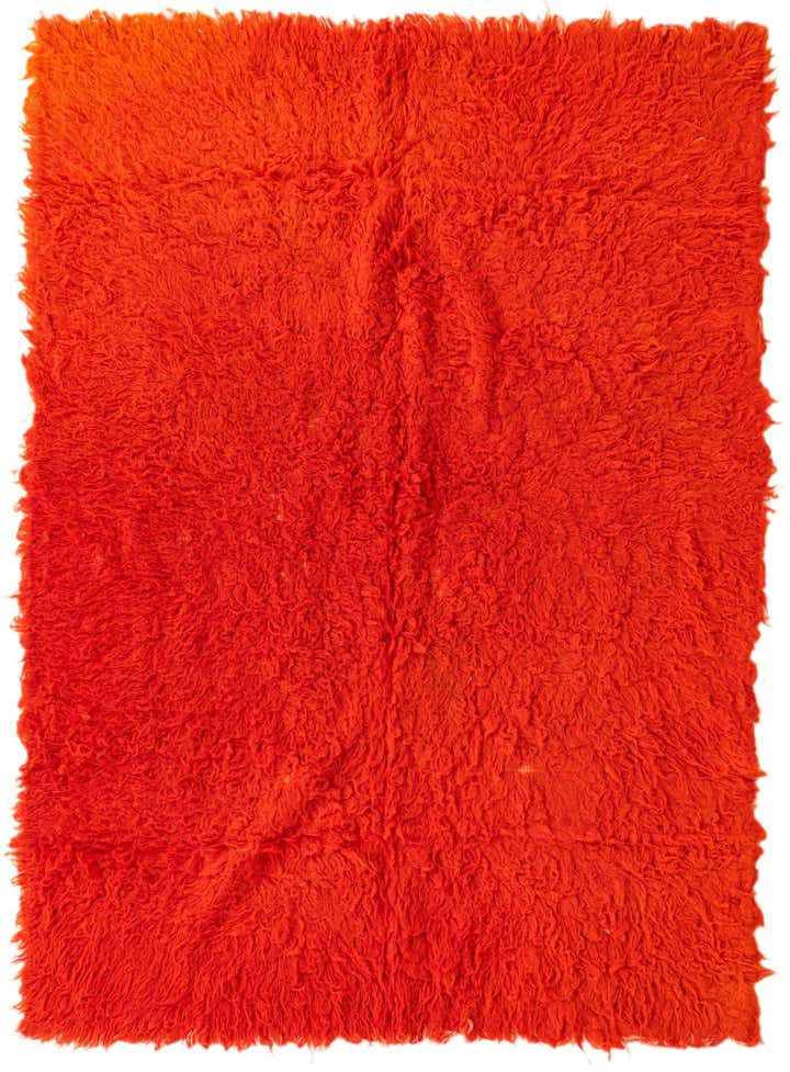 4' 9 x 6' 7 Hand Knotted Moroccan Wool Rug