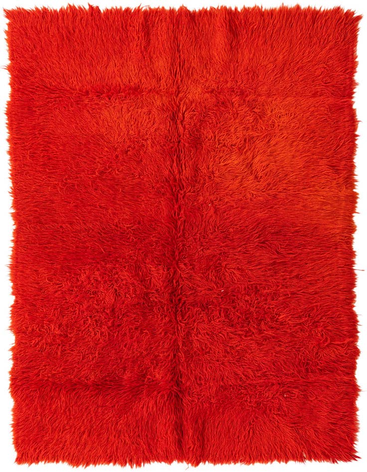 Detail image of 4' 4 x 6' 5 Hand Knotted Moroccan Wool Rug
