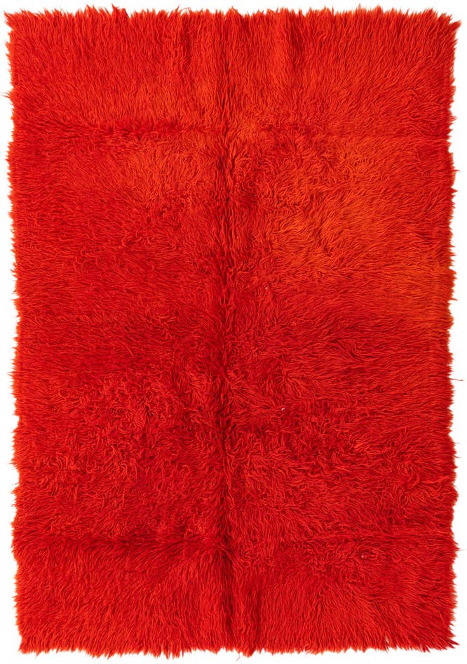 Detail image of 4' 4 x 6' 5 Hand Knotted Moroccan Wool Rug