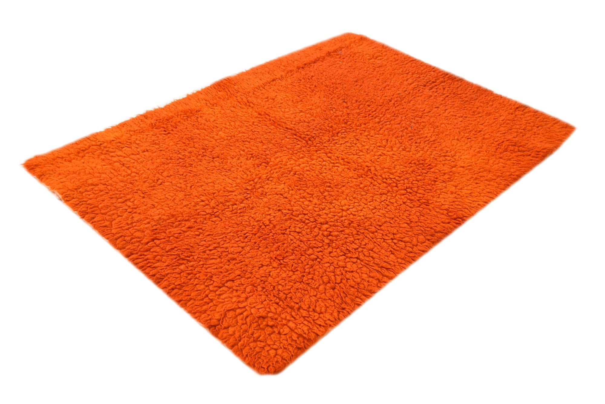 4' 3 x 5' 10 Hand Knotted Moroccan Wool Rug