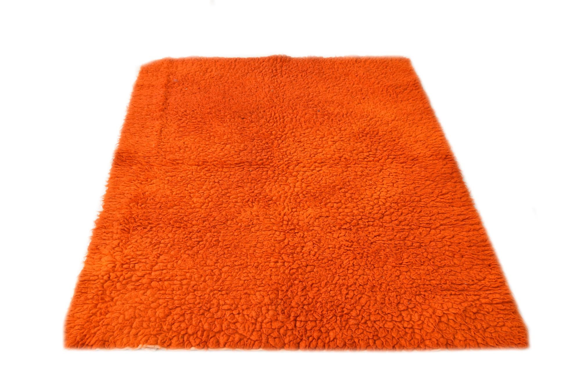 4' 3 x 5' 10 Hand Knotted Moroccan Wool Rug