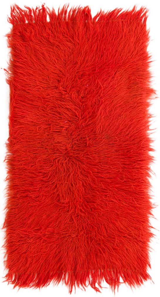 2' 1 x 4' Hand Knotted Moroccan Wool Rug