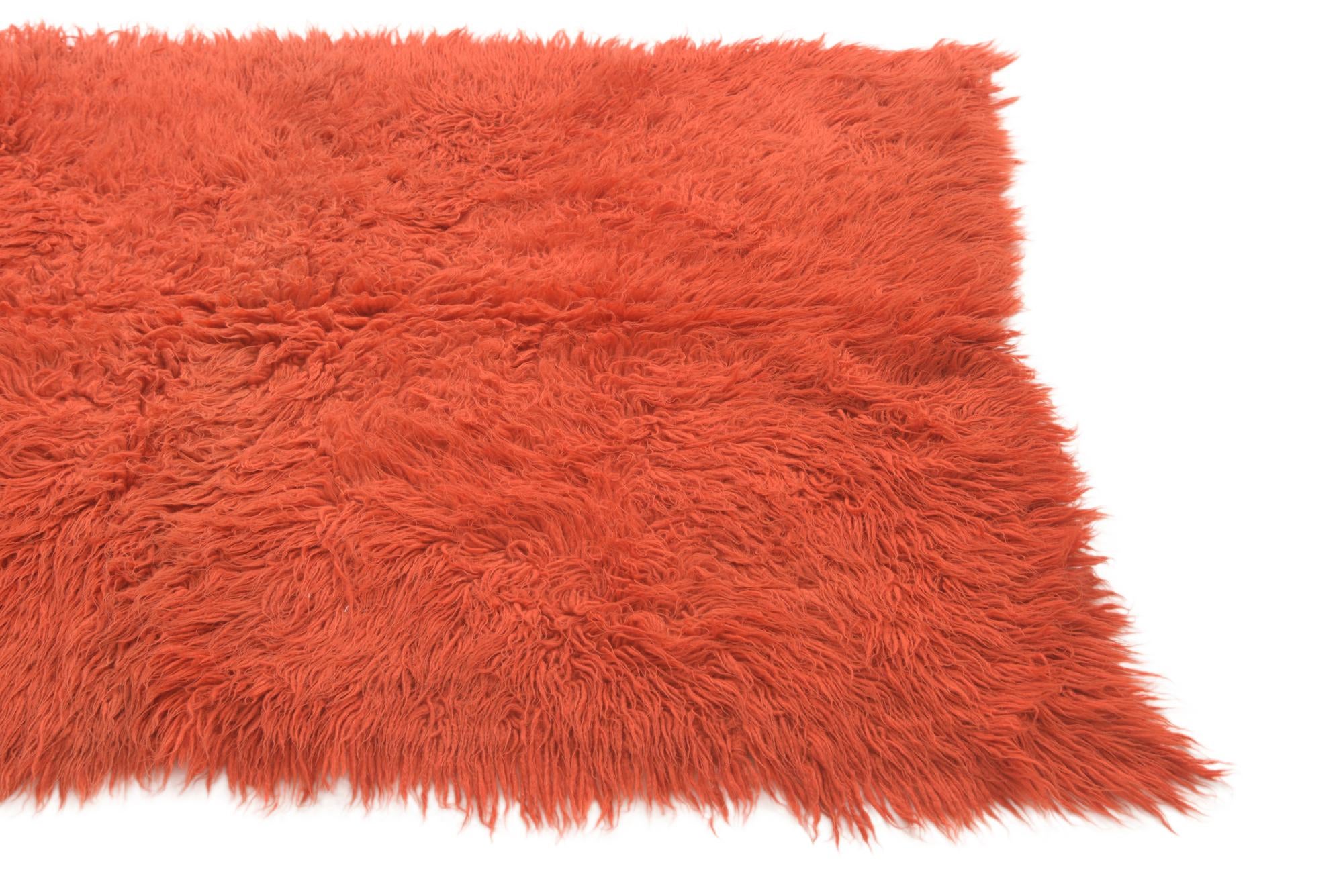 4' 2 x 6' 5 Hand Knotted Moroccan Wool Rug