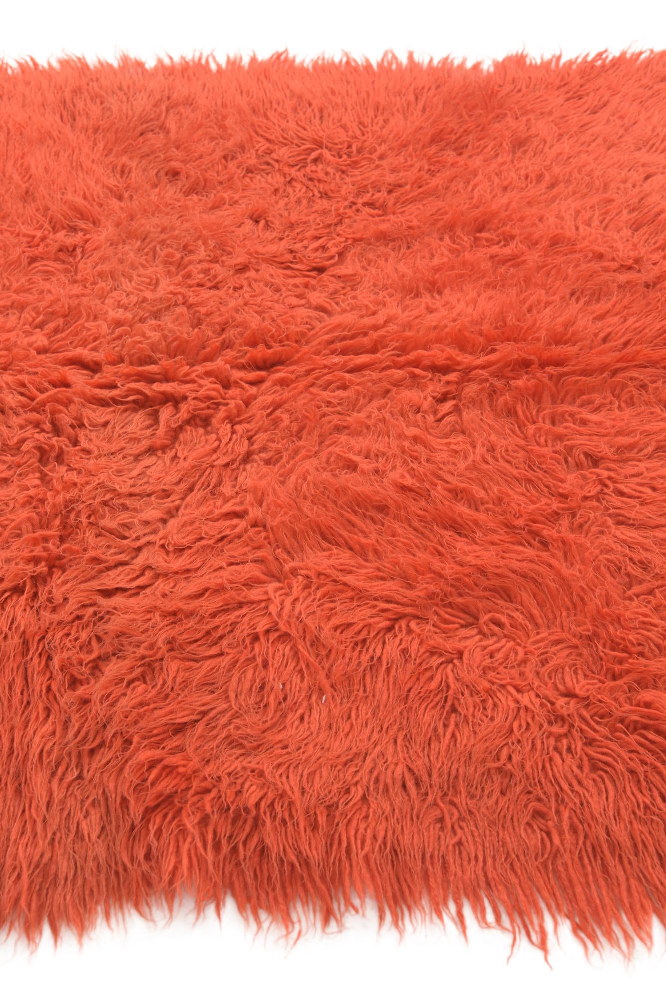 4' 2 x 6' 5 Hand Knotted Moroccan Wool Rug