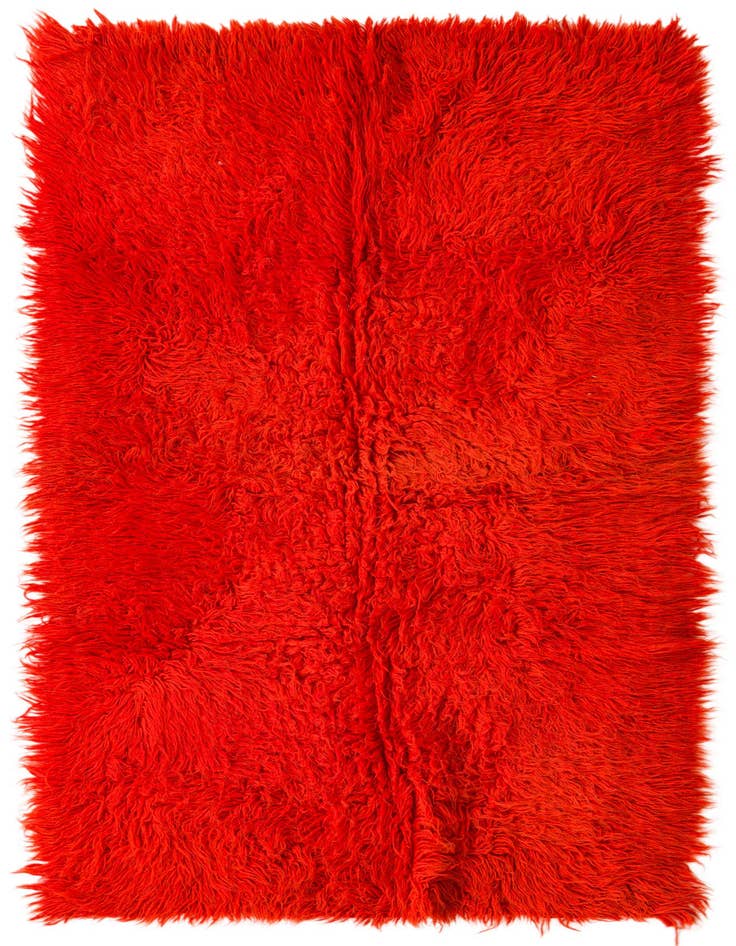 Detail image of 4' 2 x 6' 5 Hand Knotted Moroccan Wool Rug