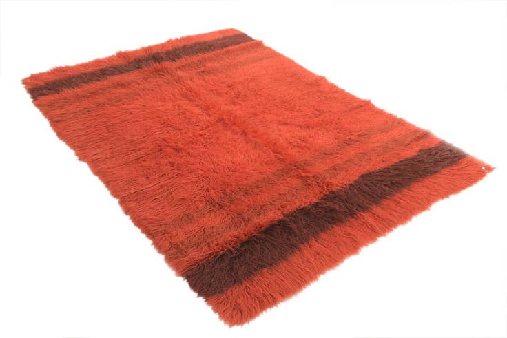 Detail image of 4' 8 x 6' 6 Hand Knotted Moroccan Wool Rug