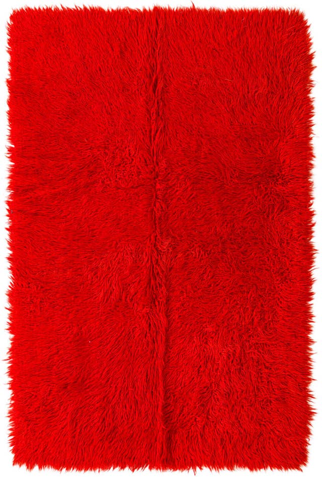 Detail image of 4' 7 x 6' 8 Hand Knotted Moroccan Wool Rug