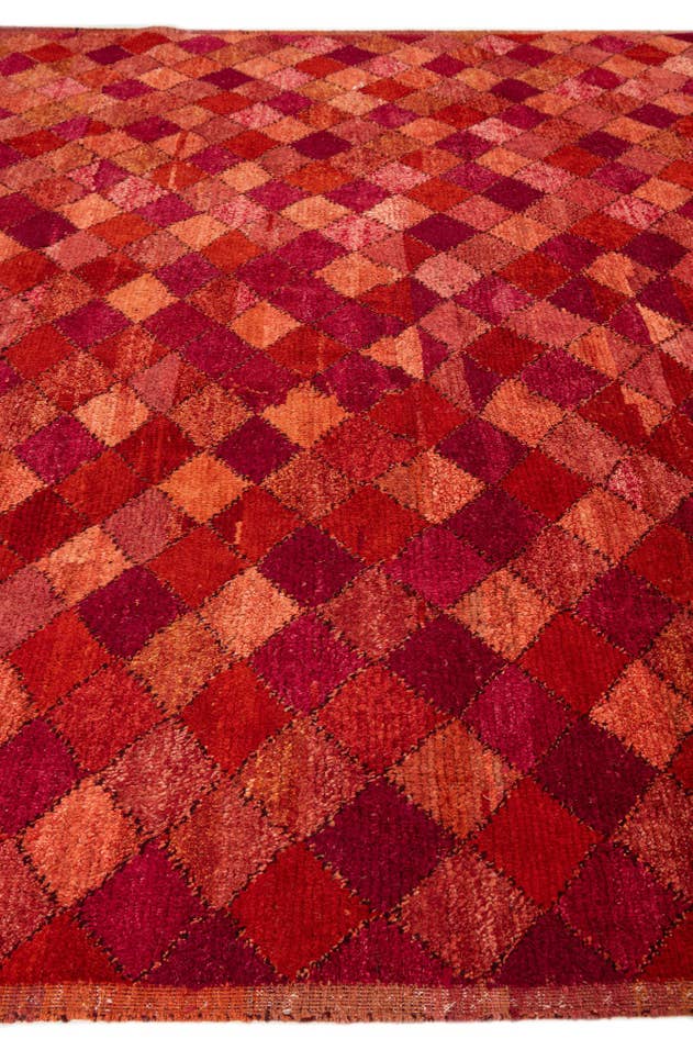 Detail image of 9' 3 x 12' 7 Hand Knotted Moroccan Wool Rug