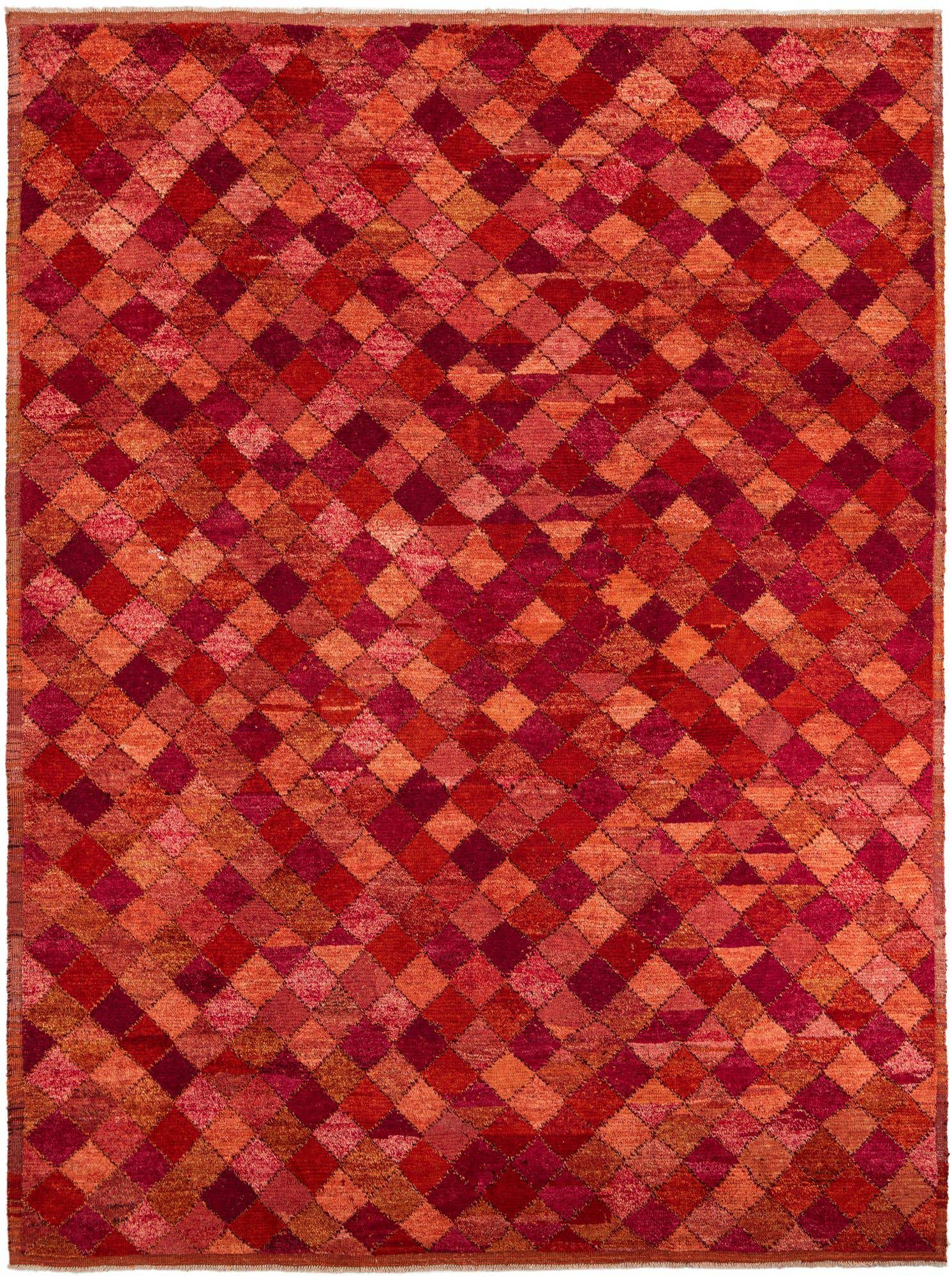 9' 3 x 12' 7 Hand Knotted Moroccan Wool Rug