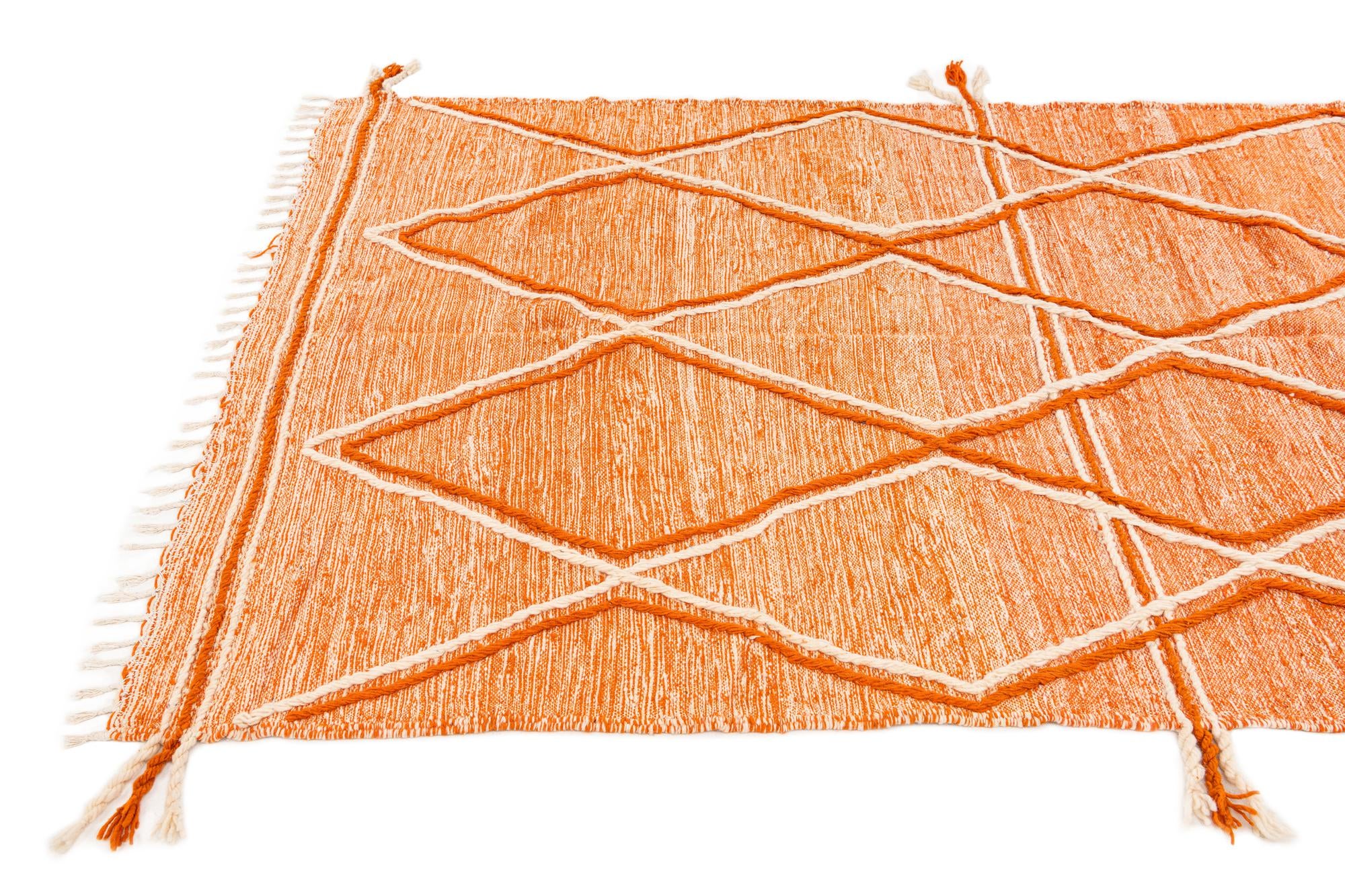 5' 10 x 10' 6 Hand Knotted Moroccan Wool Rug