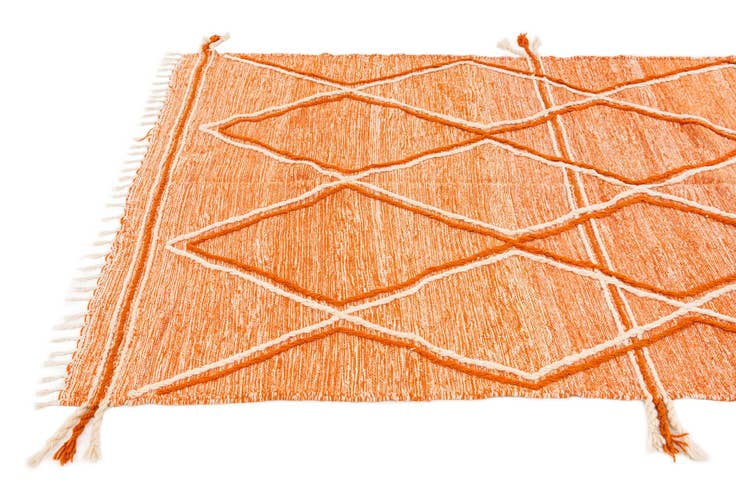 Detail image of 5' 10 x 10' 6 Hand Knotted Moroccan Wool Rug