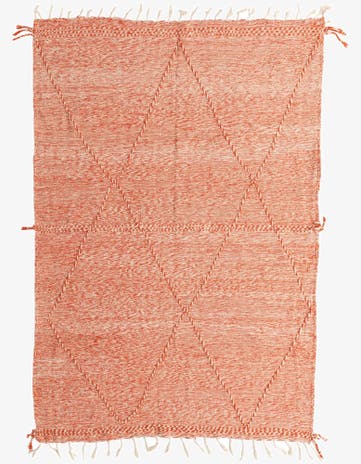 6' 9 x 10' Hand Knotted Moroccan Wool Rug