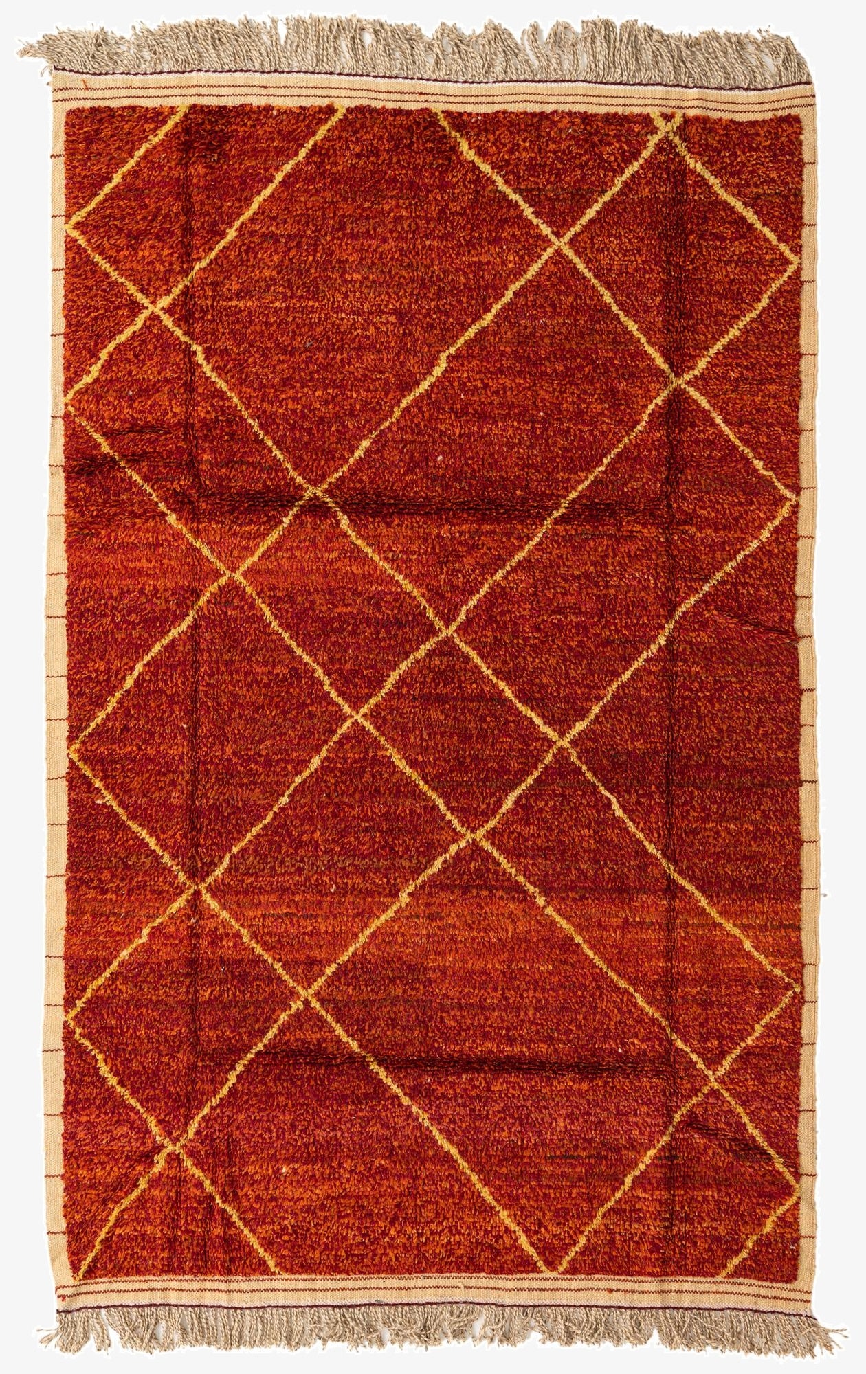 6' x 9' 5  Hand Knotted Moroccan Wool Rug