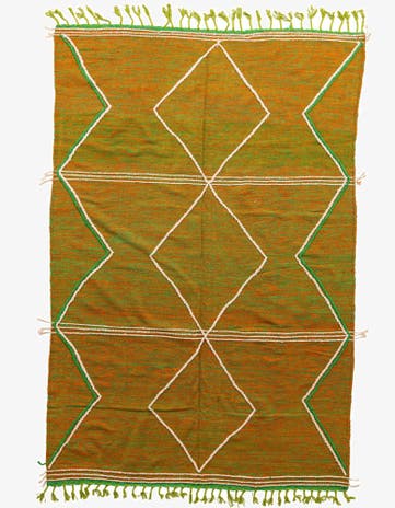 6' 8 x 10' Hand Knotted Moroccan Wool Rug