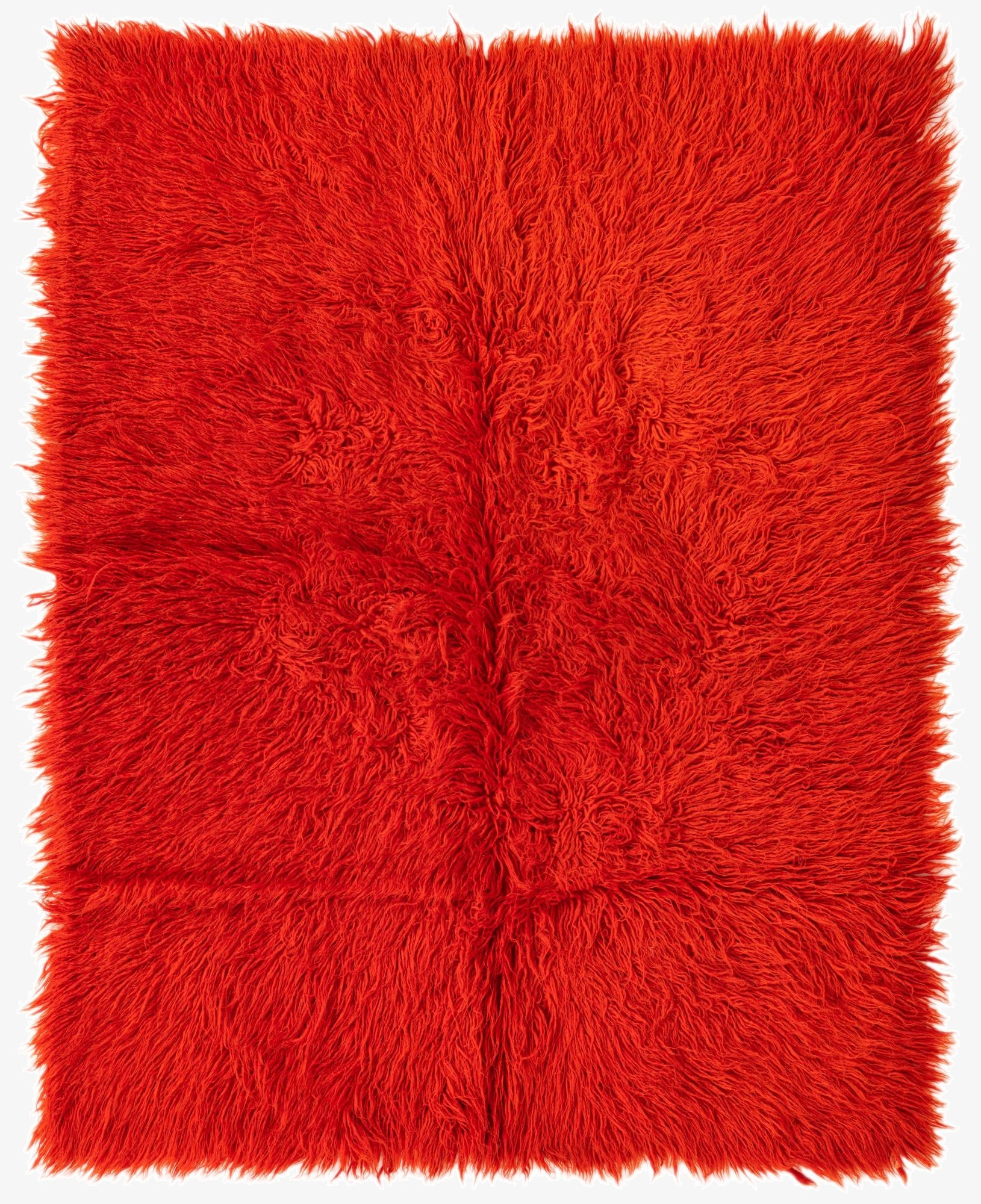 4' 5 x 5' 6  Hand Knotted Moroccan Wool Rug