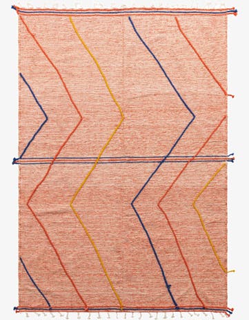 6' 5 x 9' 8 Hand Knotted Moroccan Wool Rug