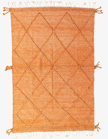 6' 6 x 9' 10 Hand Knotted Moroccan Wool Rug