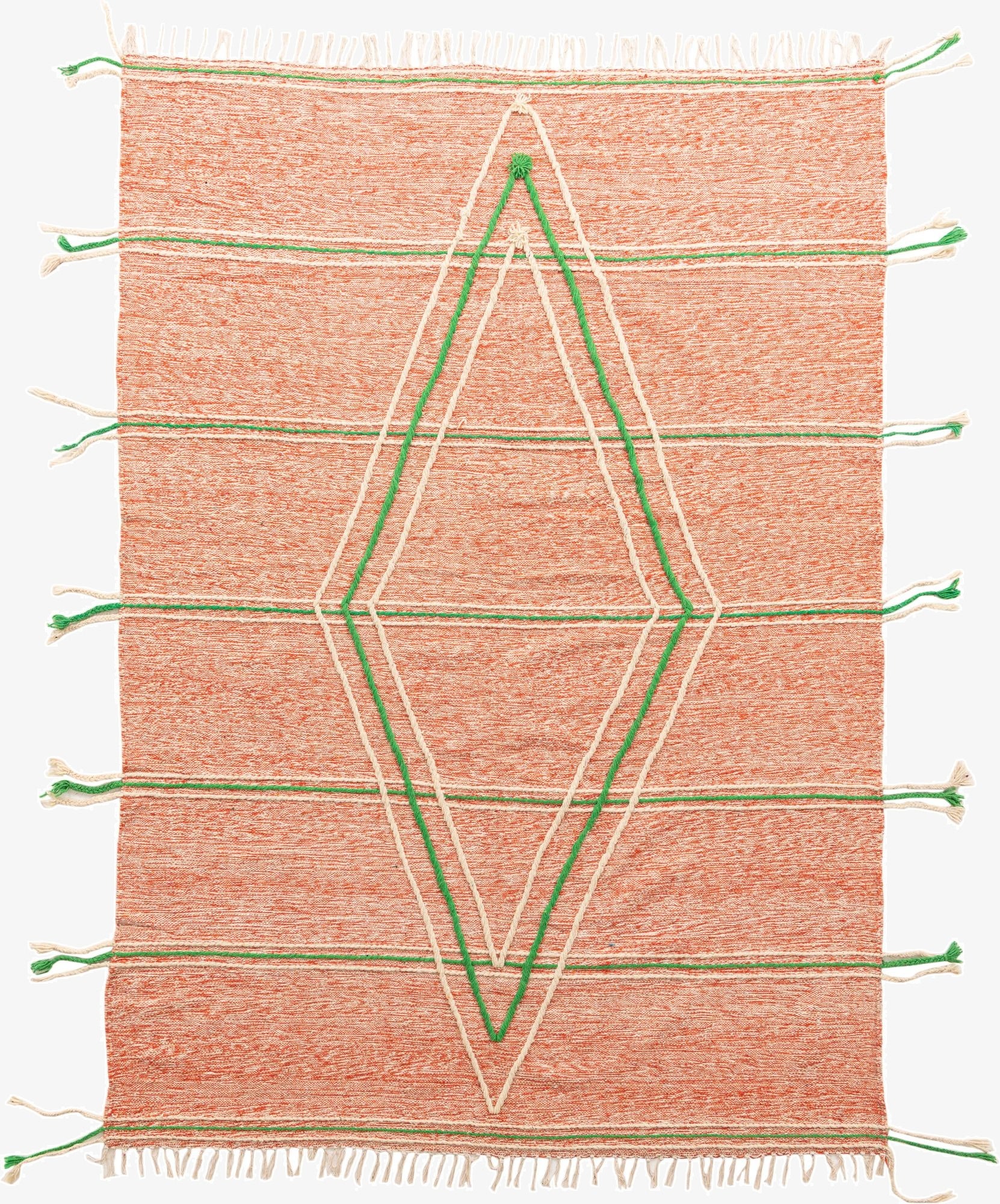 7' x 9' 9  Hand Knotted Moroccan Wool Rug