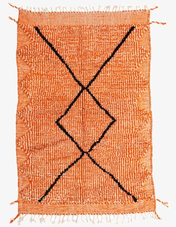 4' 3 x 6' 6 Hand Knotted Moroccan Wool Rug