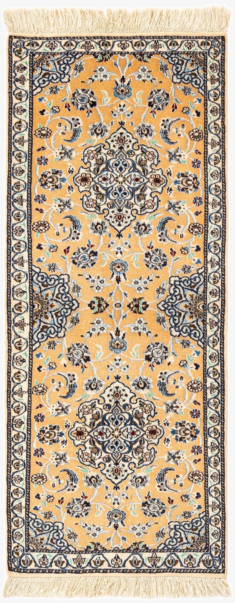 1' 8 x 4' 2  Hand Knotted Nain Rug