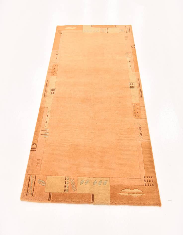 Detail image of 4' 1 x 5' 9 Hand Knotted Nepal Wool Rug