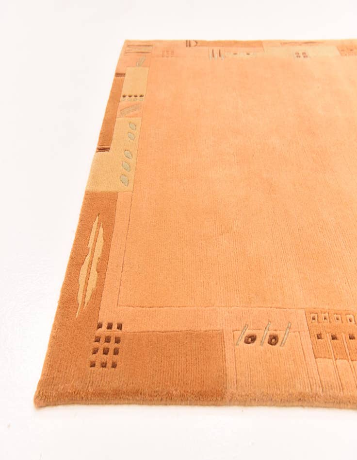 Detail image of 4' 1 x 5' 9 Hand Knotted Nepal Wool Rug