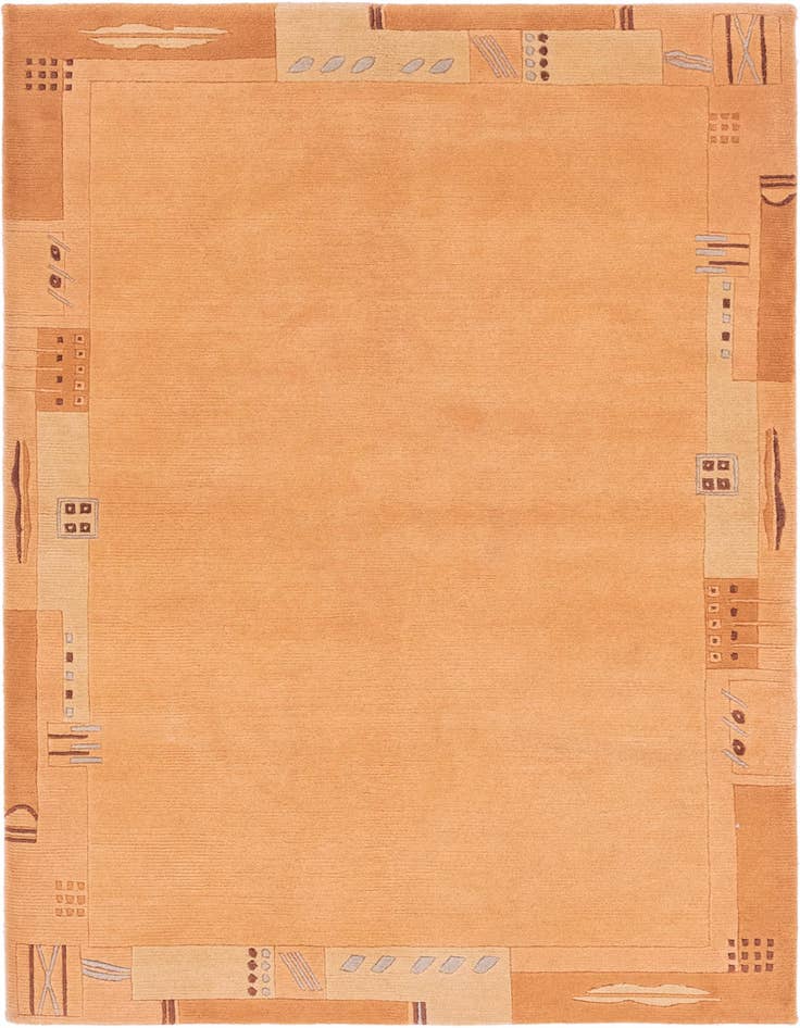 Detail image of 4' 1 x 5' 9 Hand Knotted Nepal Wool Rug