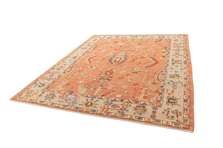 Detail image of 9' 9 x 11' 8 Hand Knotted Oushak Rug