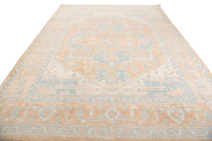 Detail image of 9' 2 x 12' 3 Hand Knotted Oushak Wool Rug