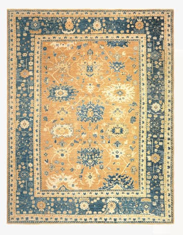 8' 10 x 11' 6 Hand Knotted Oushak Wool Rug