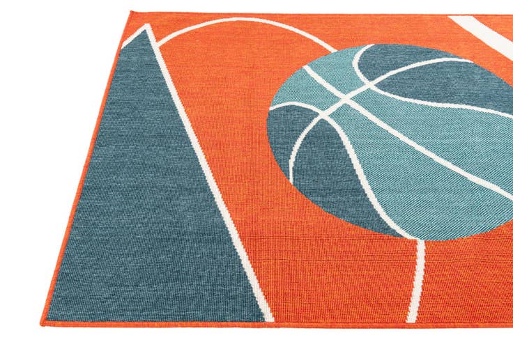 Detail image of 4' x 5' 8 Easy-Clean Modern Indoor / Outdoor Rug