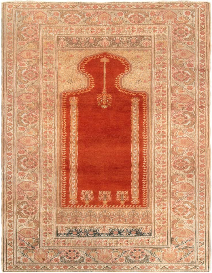 Detail image of 4' 2 x 5' 8 Hand Knotted Panderma Rug