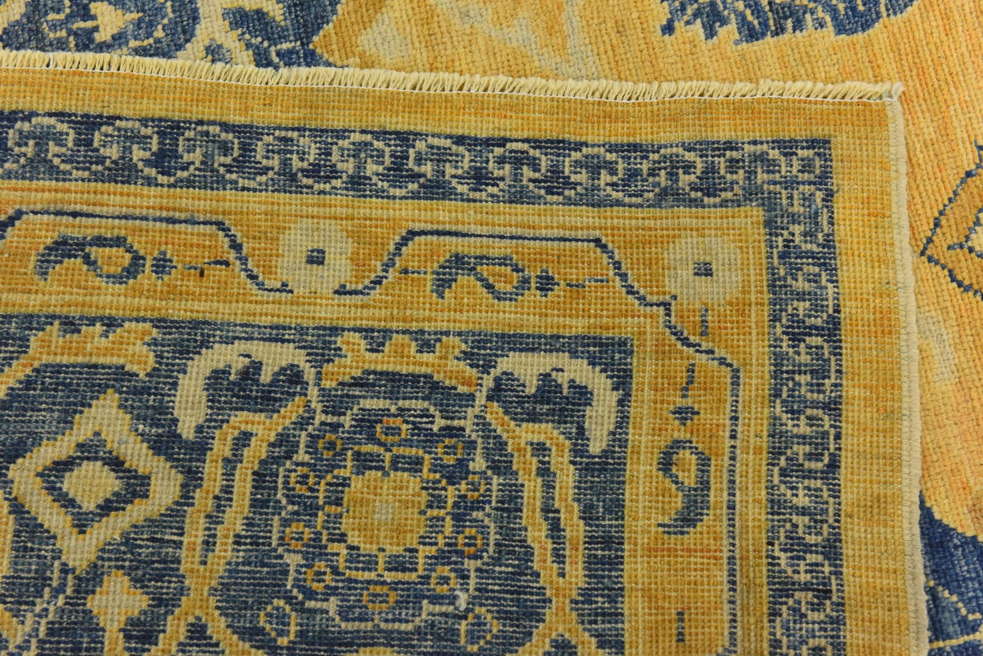 10' 7 x 13' 10 Hand Knotted Peshawar Ziegler Wool Rug