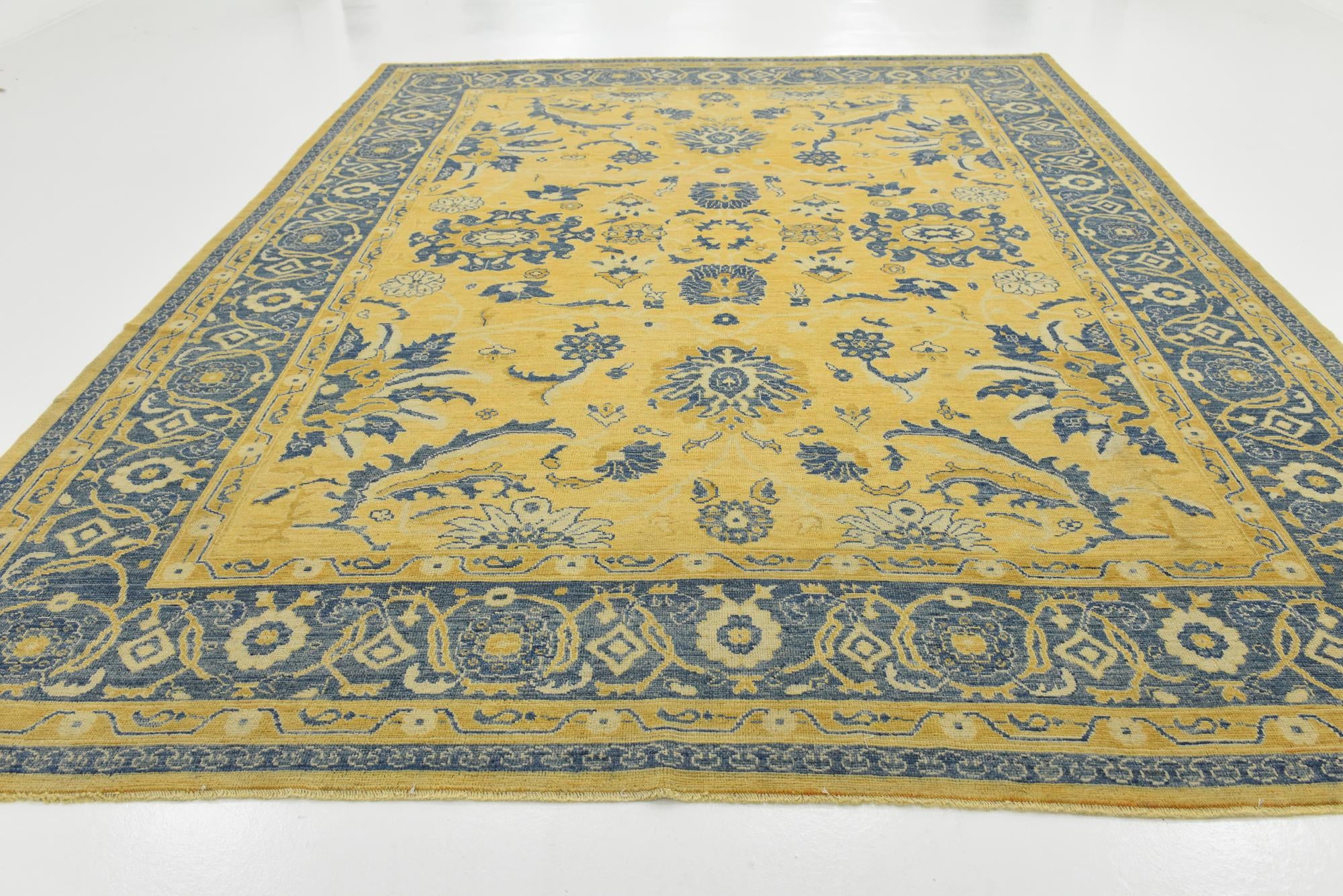 10' 7 x 13' 10 Hand Knotted Peshawar Ziegler Wool Rug